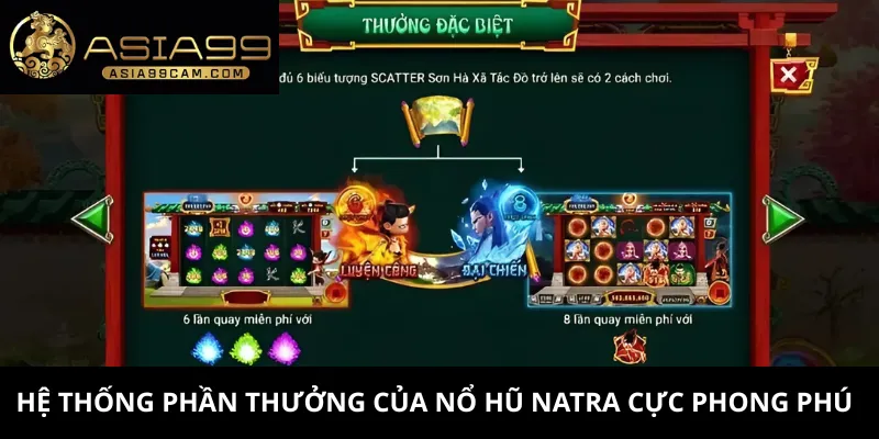 Nổ Hũ Natra 2 Hệ thống phần thưởng của nổ hũ Natra cực phong phú